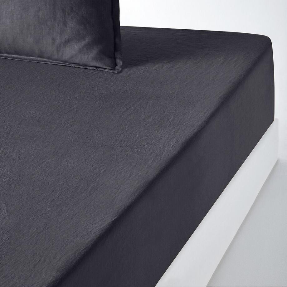 Drap housse lin lavé
