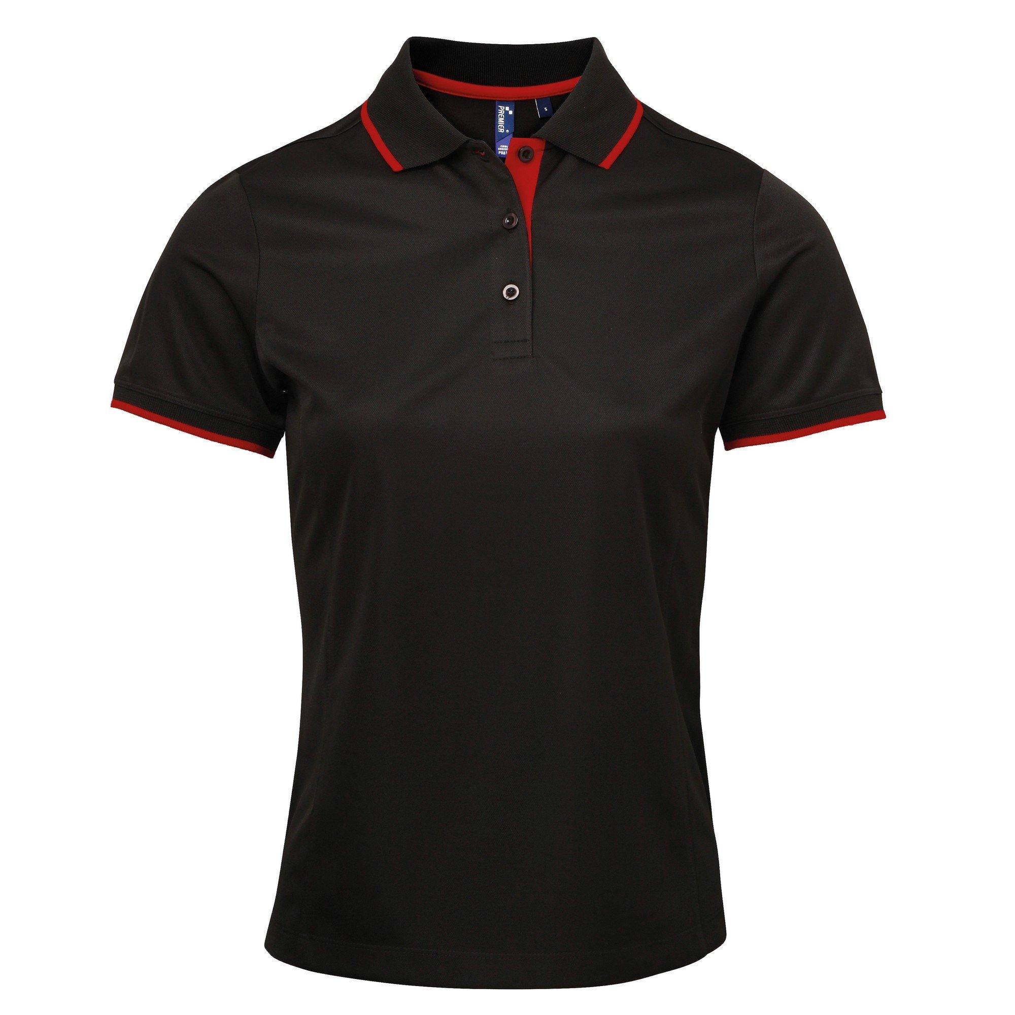 PREMIER  Kontrast CoolKaro Polo Shirt 