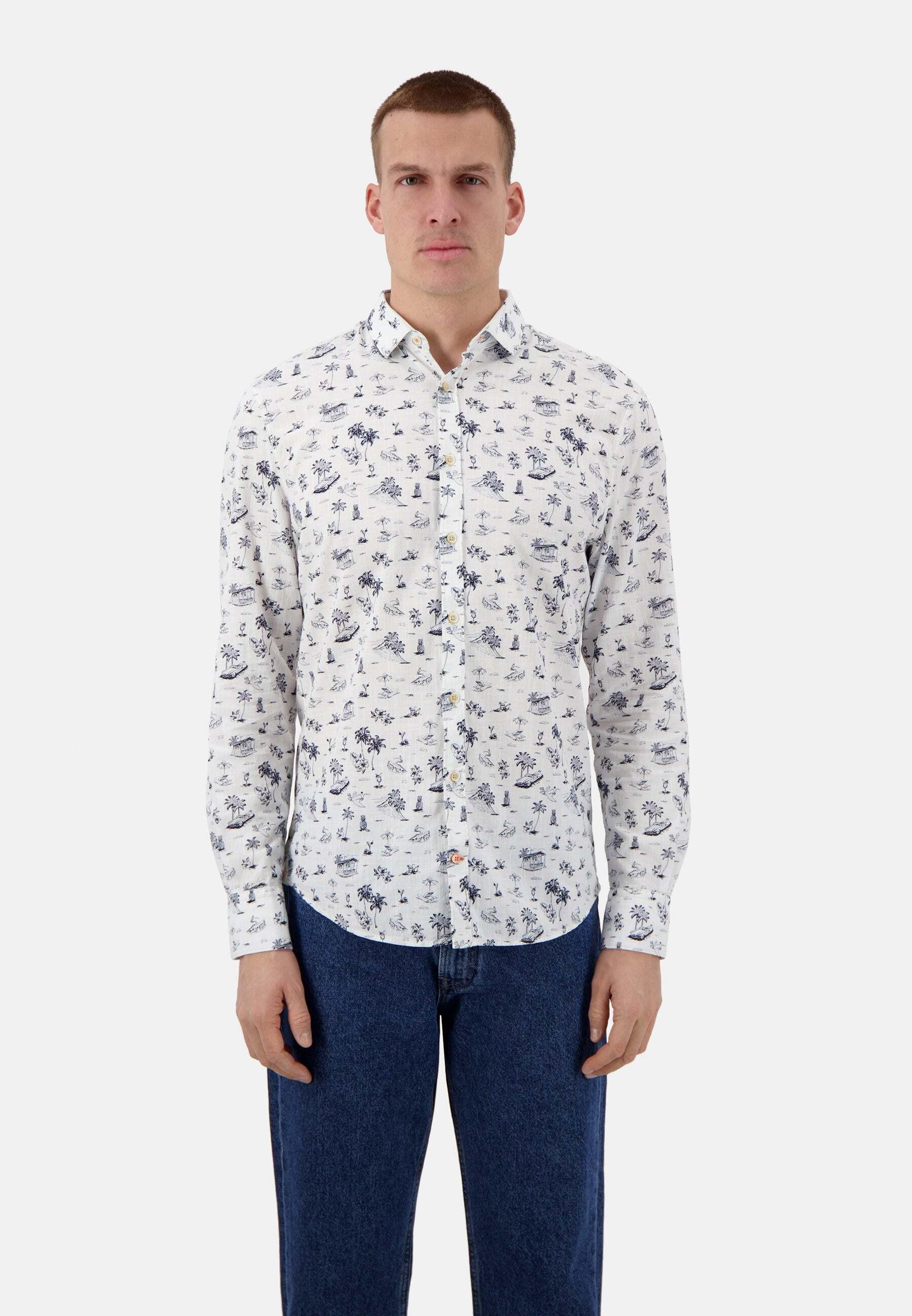 Colours & Sons  Chemise Shirt-Beach Print 