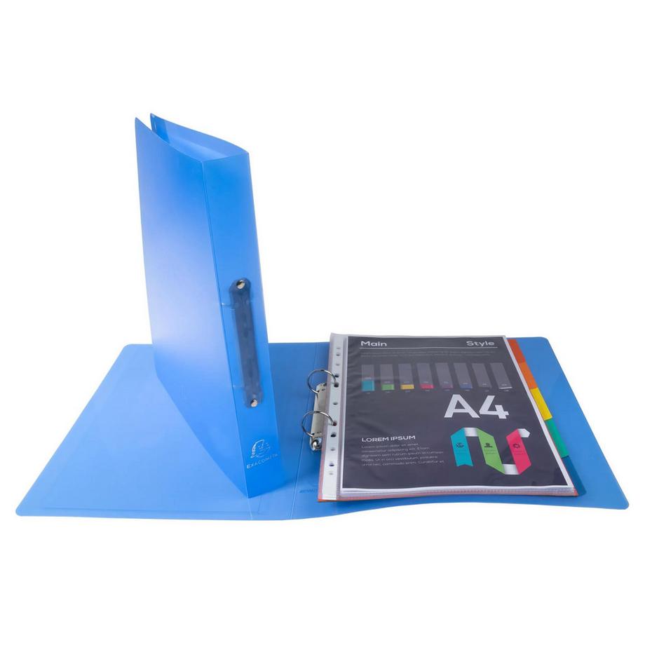 Exacompta Raccoglitore 2 anelli 30mm polipropilene Chromaline Kreacover - A4 maxi - x 15  