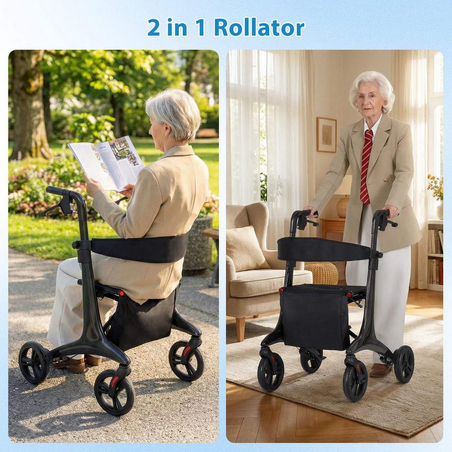 Northix  Déambulateur pliable pour seniors avec siège 