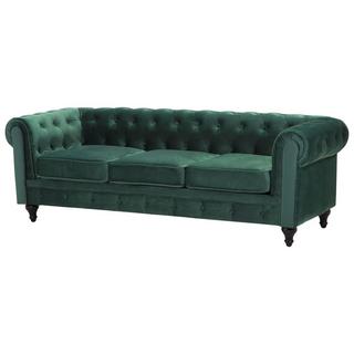 Beliani Canapé 3 places en Velours Glamour CHESTERFIELD  