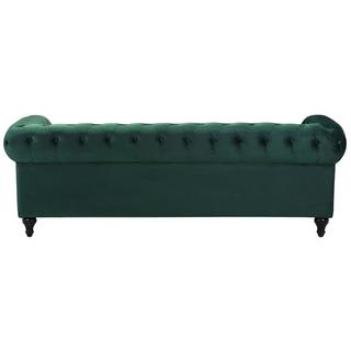 Beliani Canapé 3 places en Velours Glamour CHESTERFIELD  