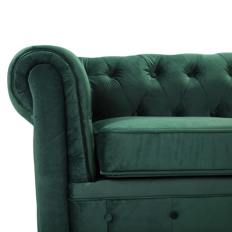 Beliani 3 Sitzer Sofa aus Samtstoff Glamourös CHESTERFIELD  