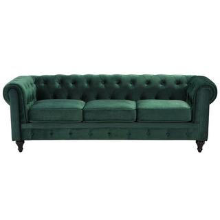 Beliani Canapé 3 places en Velours Glamour CHESTERFIELD  