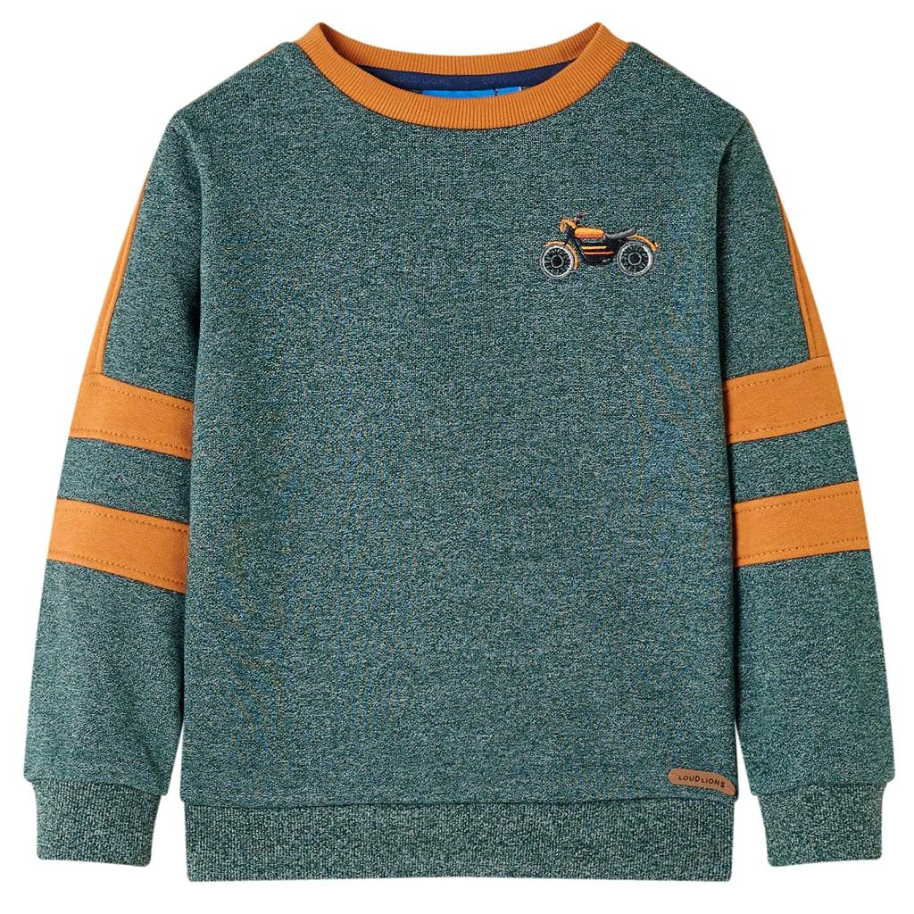 Image of Kinder Sweatshirt Gewebe Jungen Grün 116