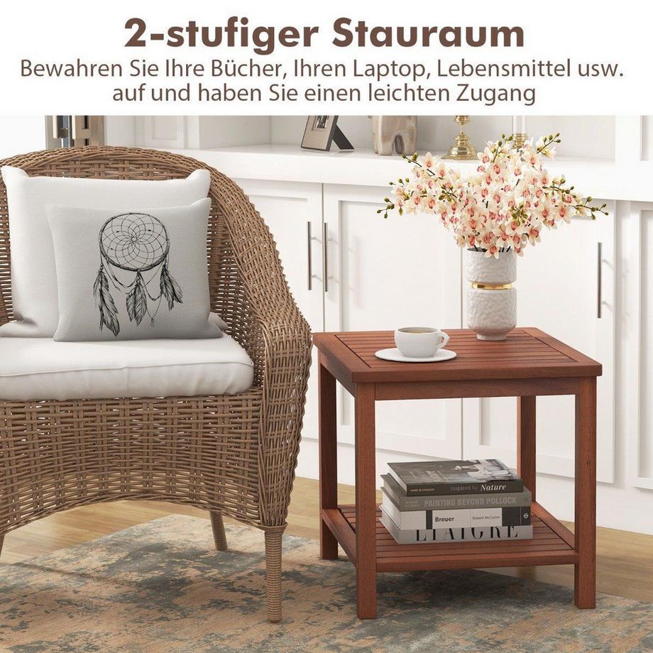 Northix Tragbarer Beistelltisch mit 2 Ebenen  