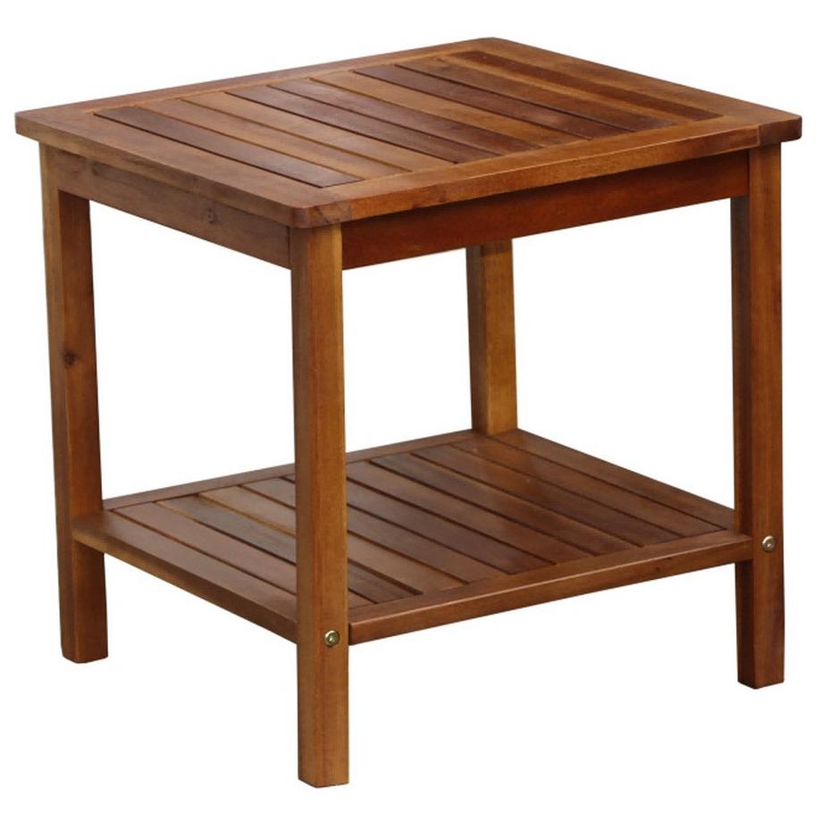 Table d'appoint portable à 2 niveaux