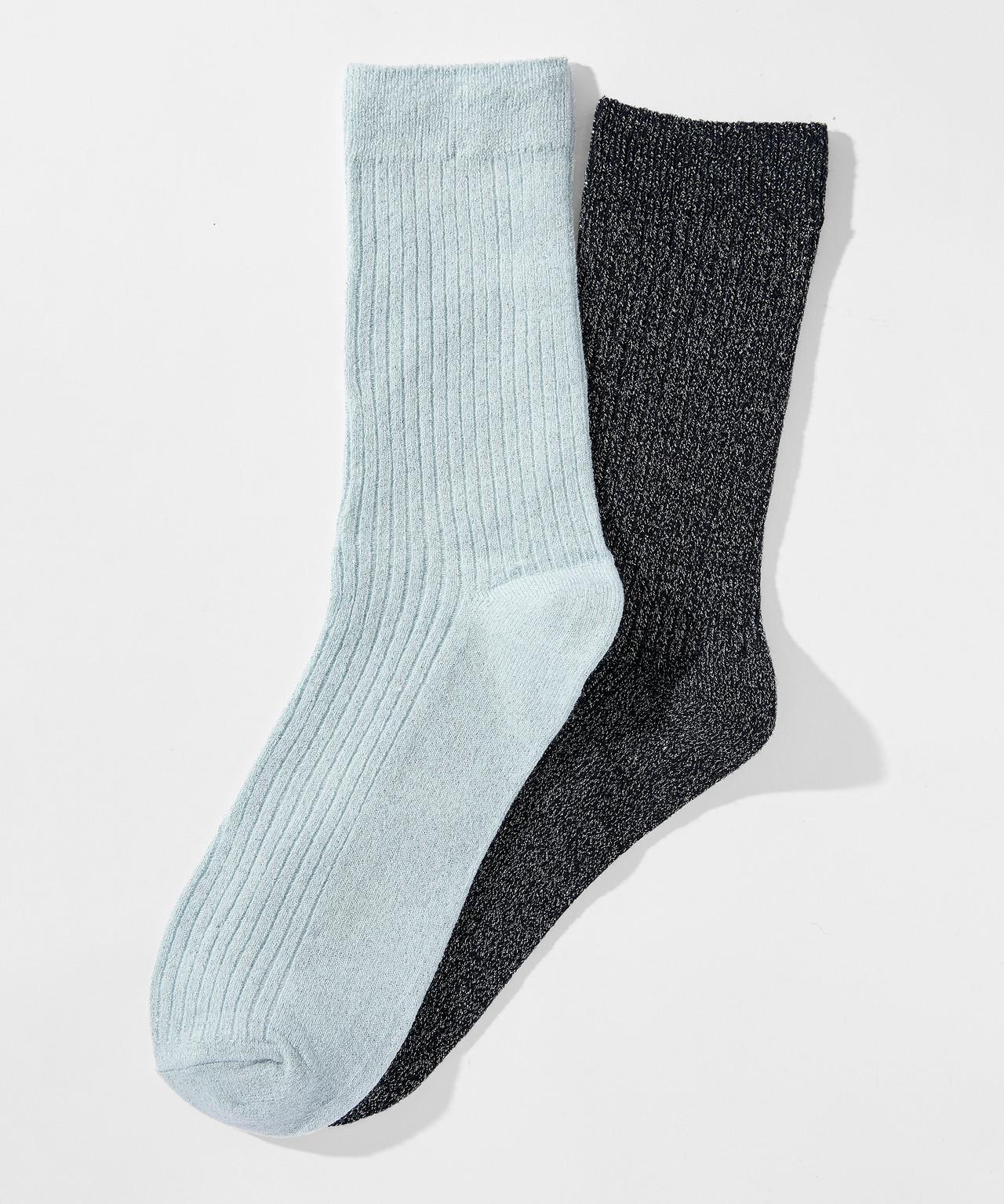 Image of 2er-pack Rippstrick-socken. Damen Multicolor 36-38