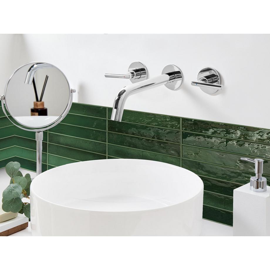 Beliani Robinet de lavabo mural en Laiton  ISHINCA  