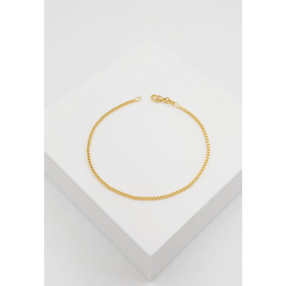 MUAU Schmuck  Bracelet en or jaune chaine vénitienne 750, 1,4mm, 19cm 