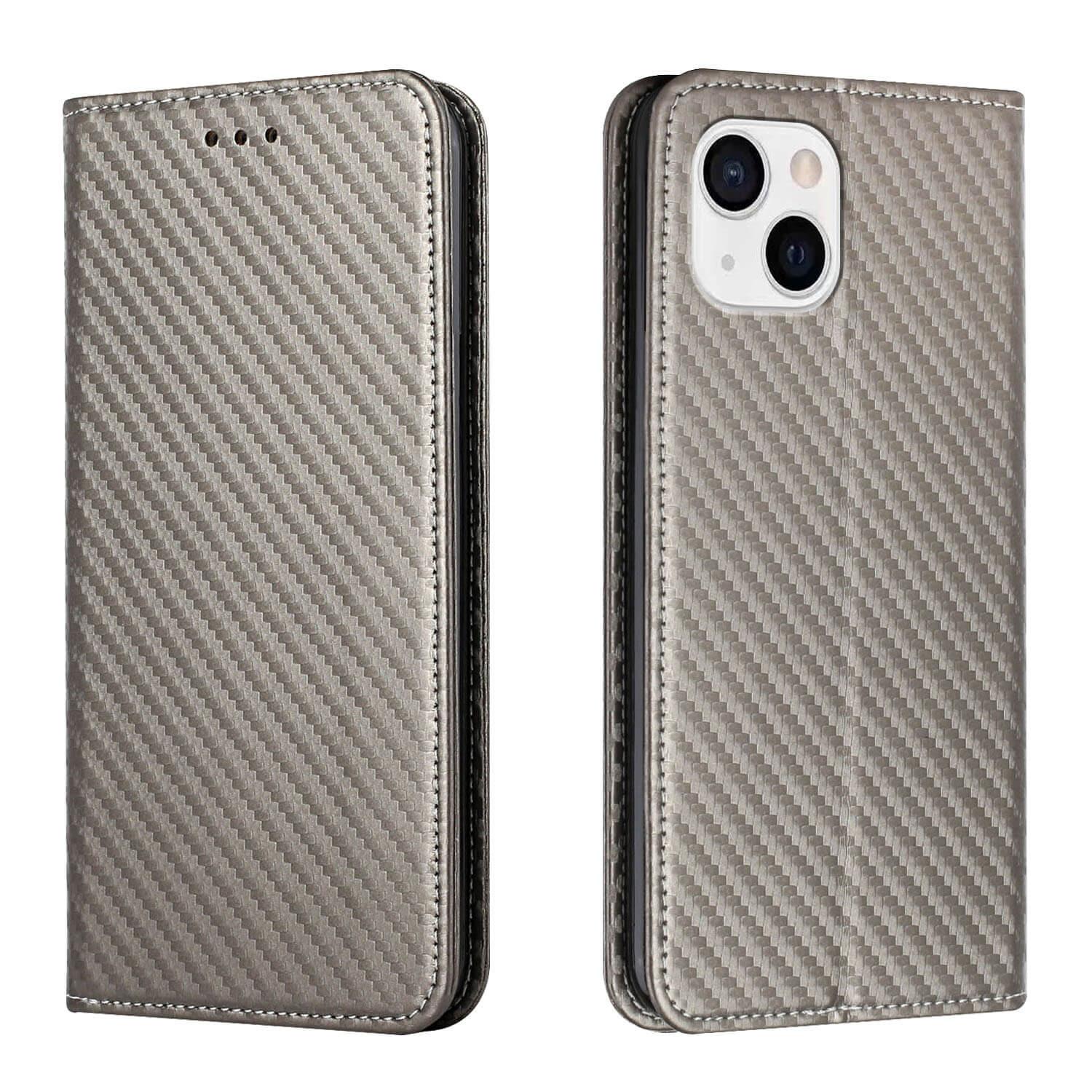 Image of iPhone 14 - Carbon Look Flip Case Hülle