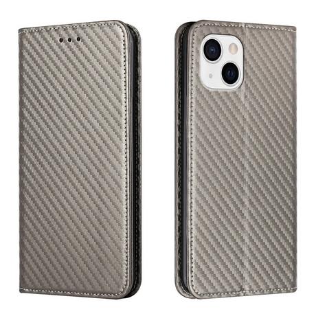 Cover-Discount  iPhone 14 - Carbon Look Flip Case Hülle 