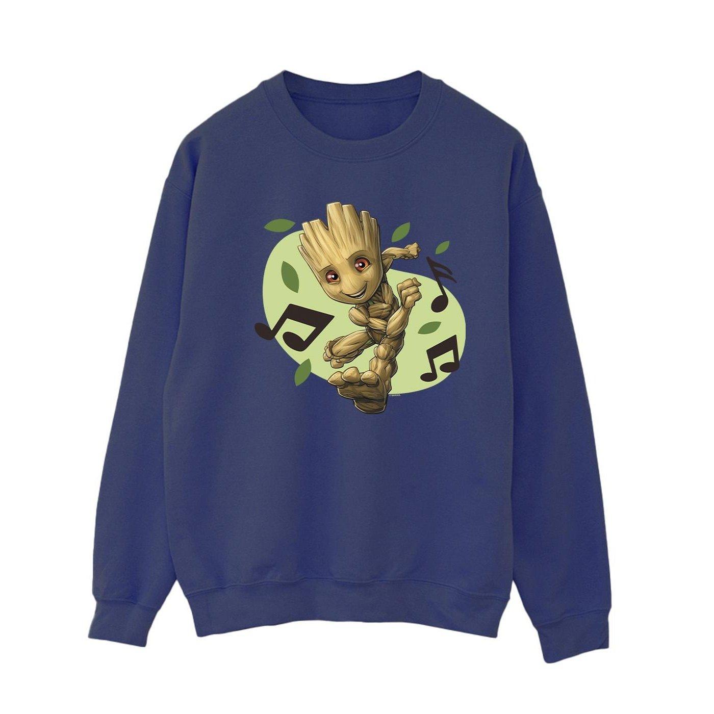 Image of Guardians Of The Galaxy Groot Musical Notes Sweatshirt Damen Marine L