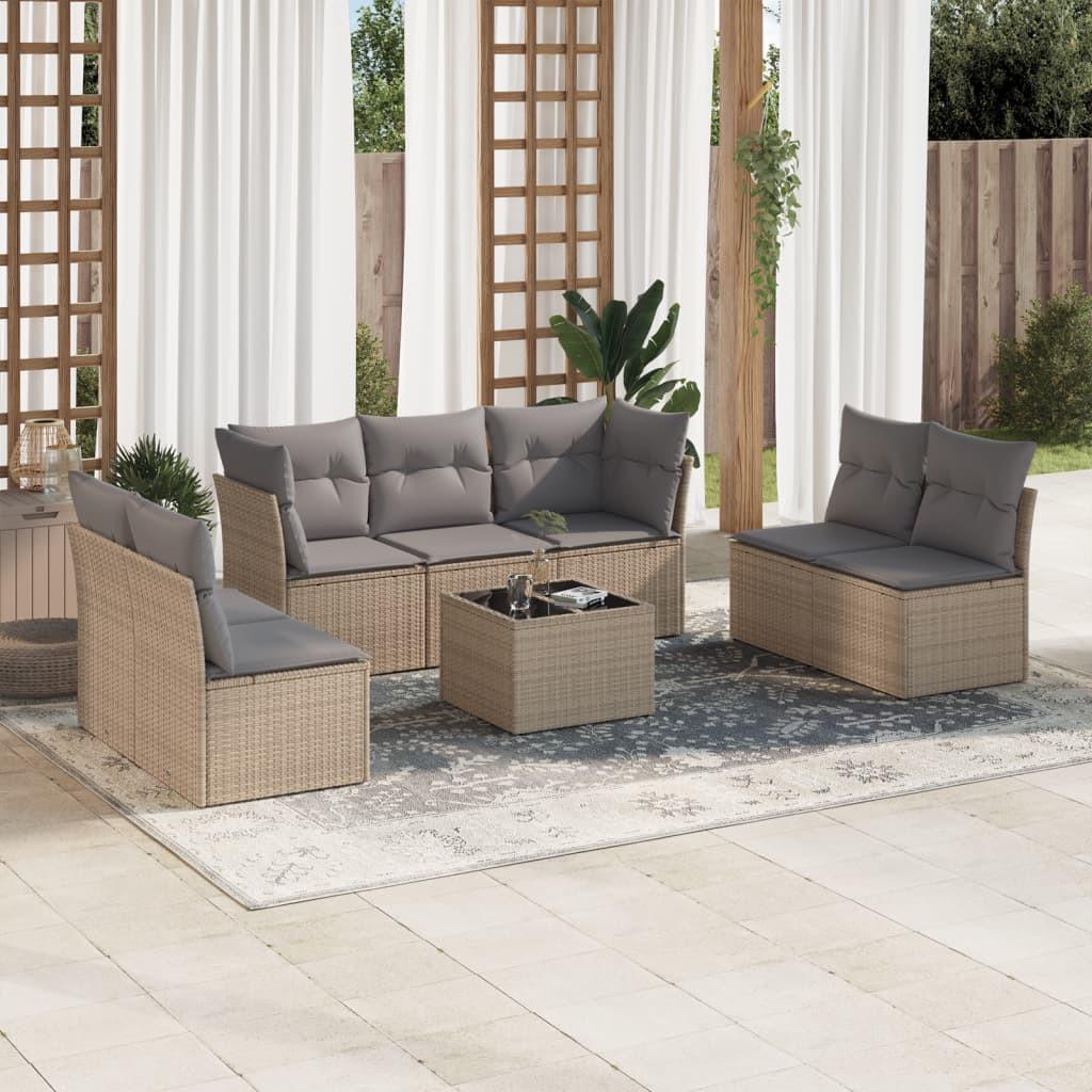 VidaXL set divano da giardino Polirattan  