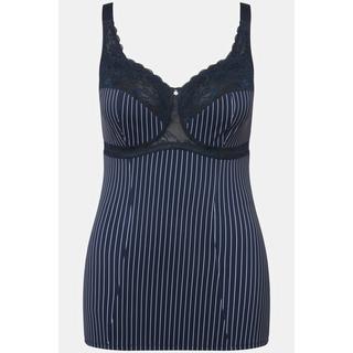 Ulla Popken  Top modellante con righe sottili e reggiseno integrato 