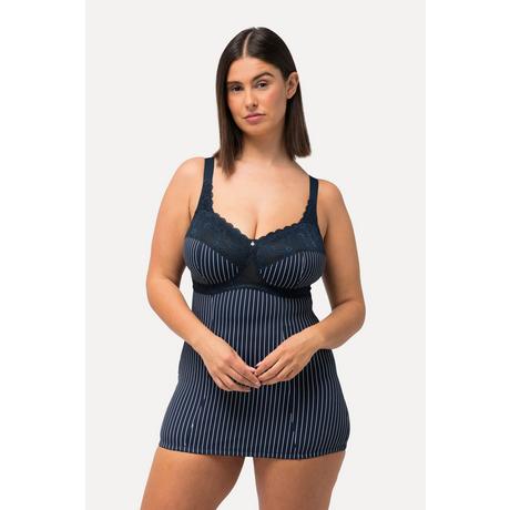 Ulla Popken  Top modellante con righe sottili e reggiseno integrato 