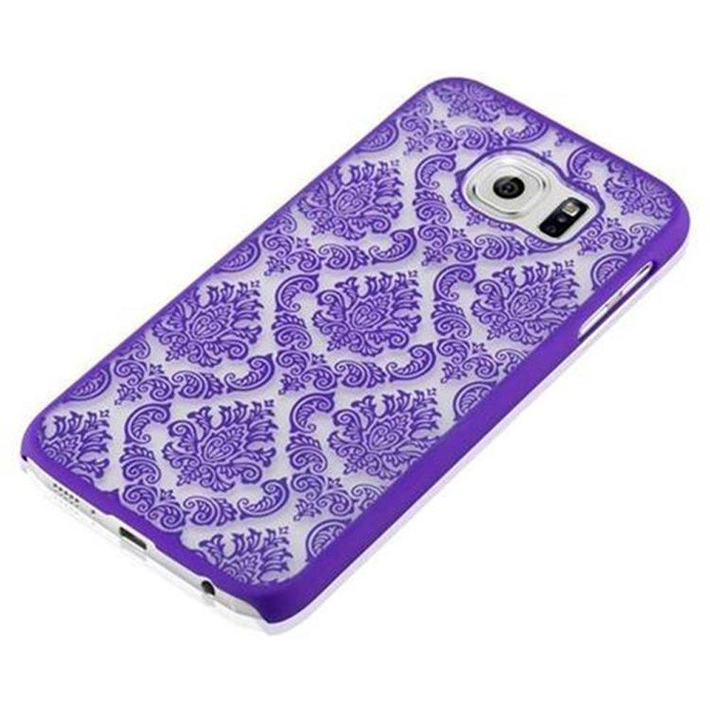 Cadorabo  Housse compatible avec Samsung Galaxy S6 - Hard Case Coque de protection au design fleur Paisley Henna contre les rayures et les chocs 