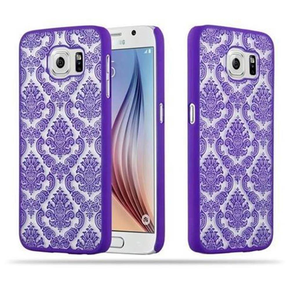 Cadorabo  Housse compatible avec Samsung Galaxy S6 - Hard Case Coque de protection au design fleur Paisley Henna contre les rayures et les chocs 