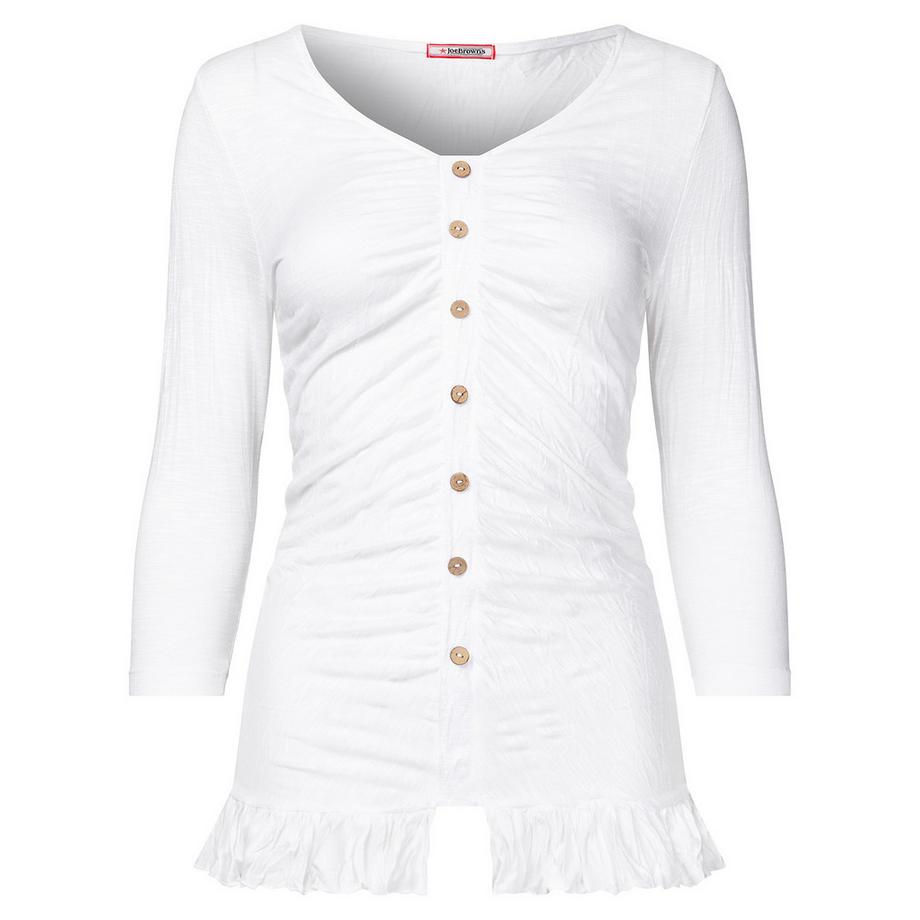 Joe Browns Longline Jersey Top mit Rüschen vorne  