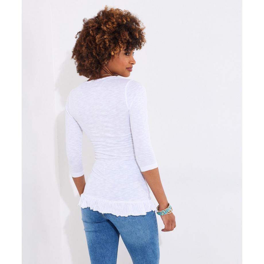 Joe Browns Longline Jersey Top mit Rüschen vorne  