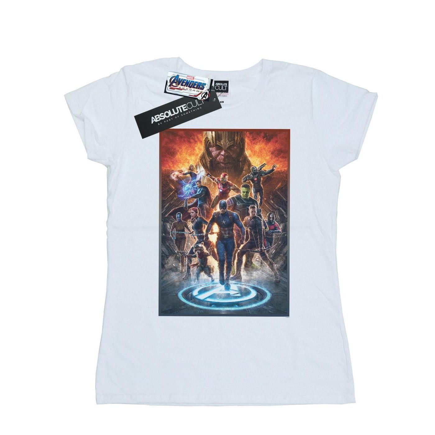Image of Avengers Endgame Heroes At War Tshirt Damen Weiss XL