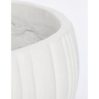 mutoni Vaso per piante Halong bianco rotondo (set di 3)  