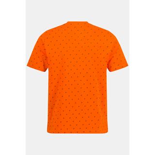 JP1880  Maglia del pigiama con stampa minimalista, scollo a girocollo e mezze maniche 