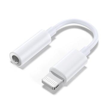 Lightning-auf-3,5-mm-AUX-Adapter – Weiß
