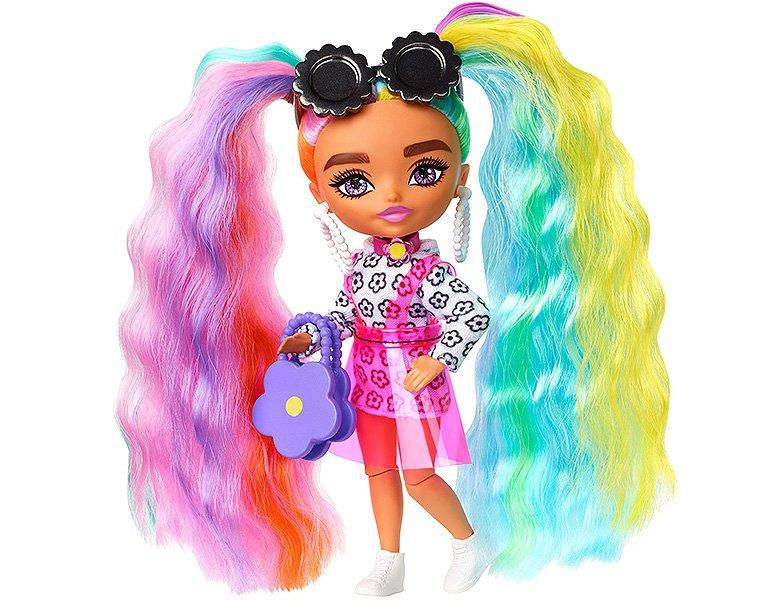 Barbie  Extra Minis Daisy Rainbow Pigtails 