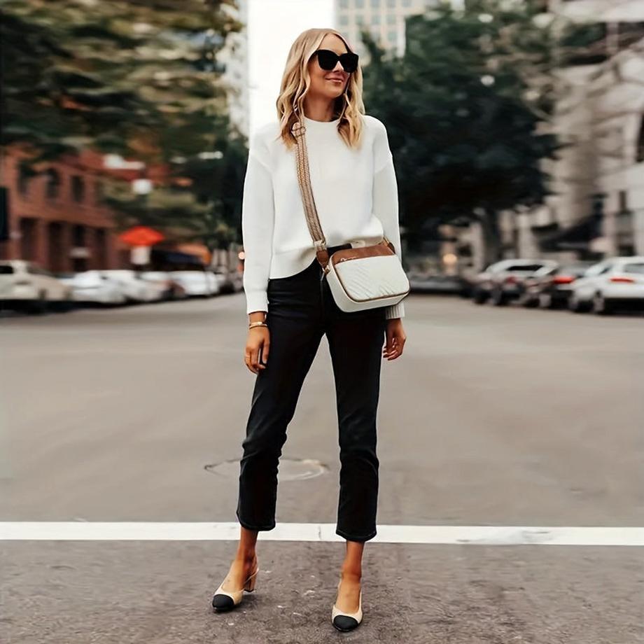 Only-bags.store Colorblock Mini Square Zipper Umhängetasche Gestepptes Detail Breiter Riemen  