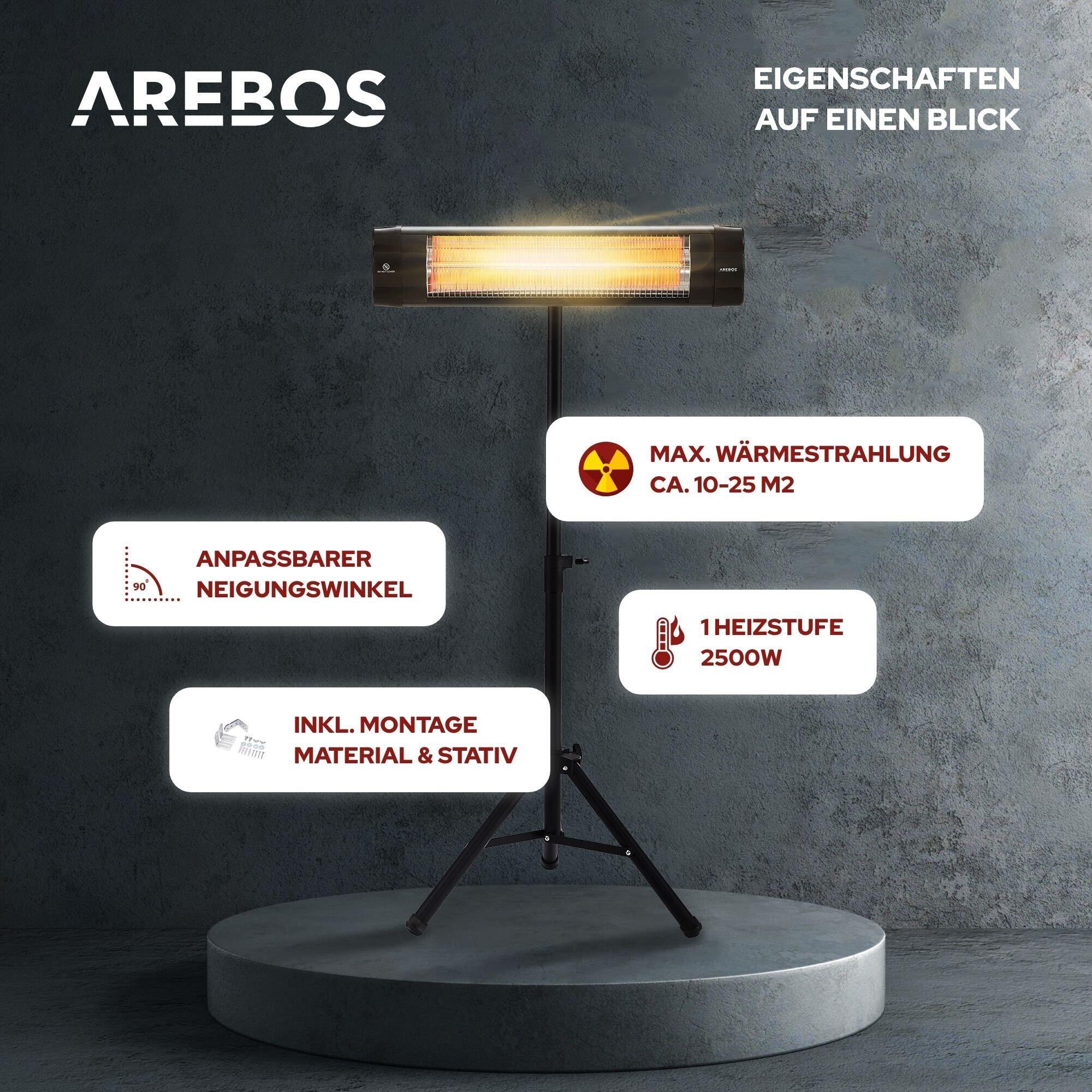 Arebos Infrarot Heizstrahler Wärmestrahler Infrarotstrahler  