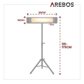 Arebos Infrarot Heizstrahler Wärmestrahler Infrarotstrahler  