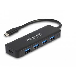 DeLock  64170 Schnittstellen-Hub USB 3.2 Gen 1 (3.1 Gen 1) Type-C 5000 Mbit/s Schwarz 