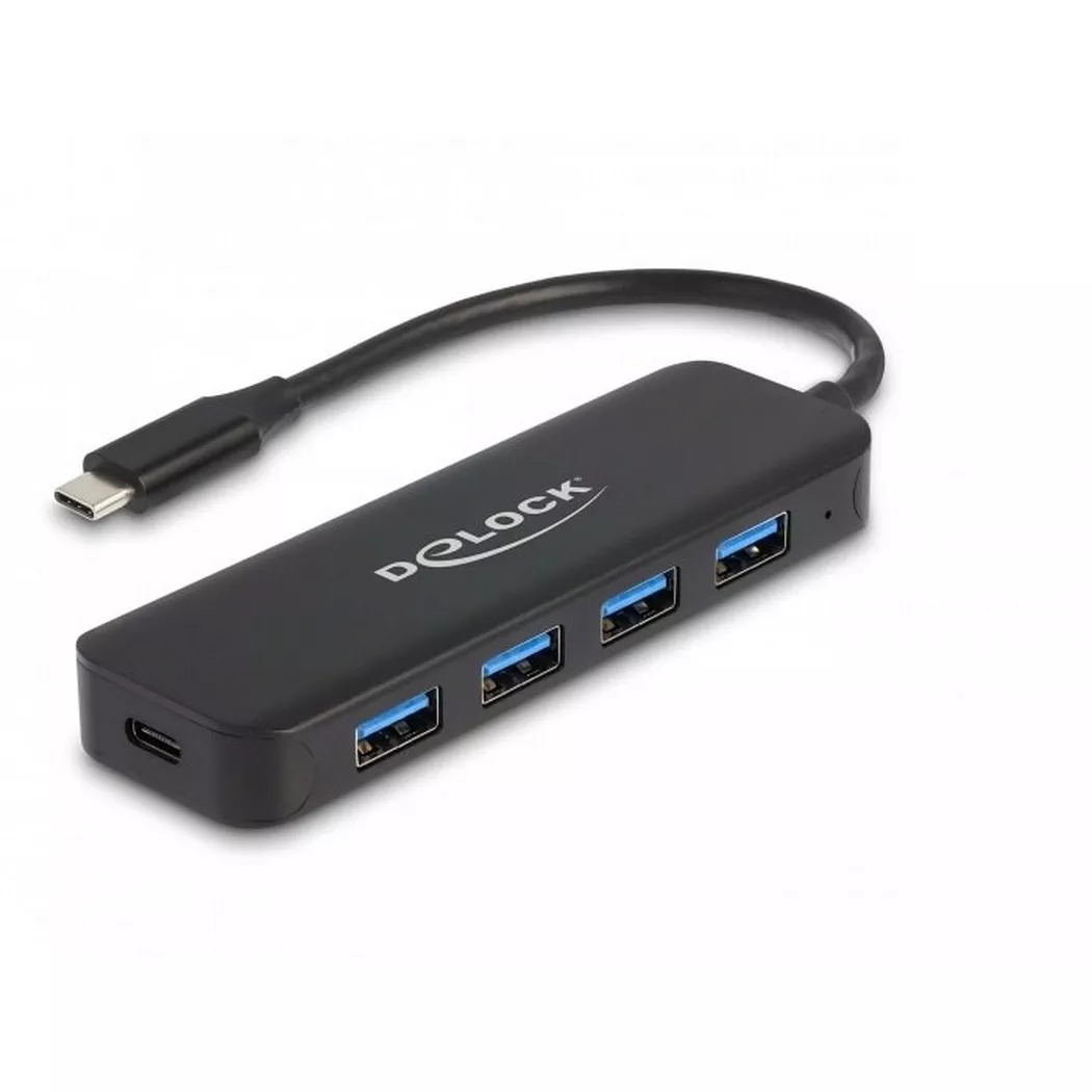 Delock 4x USB Typ-A + 1x USB Typ-C Power Delivery
