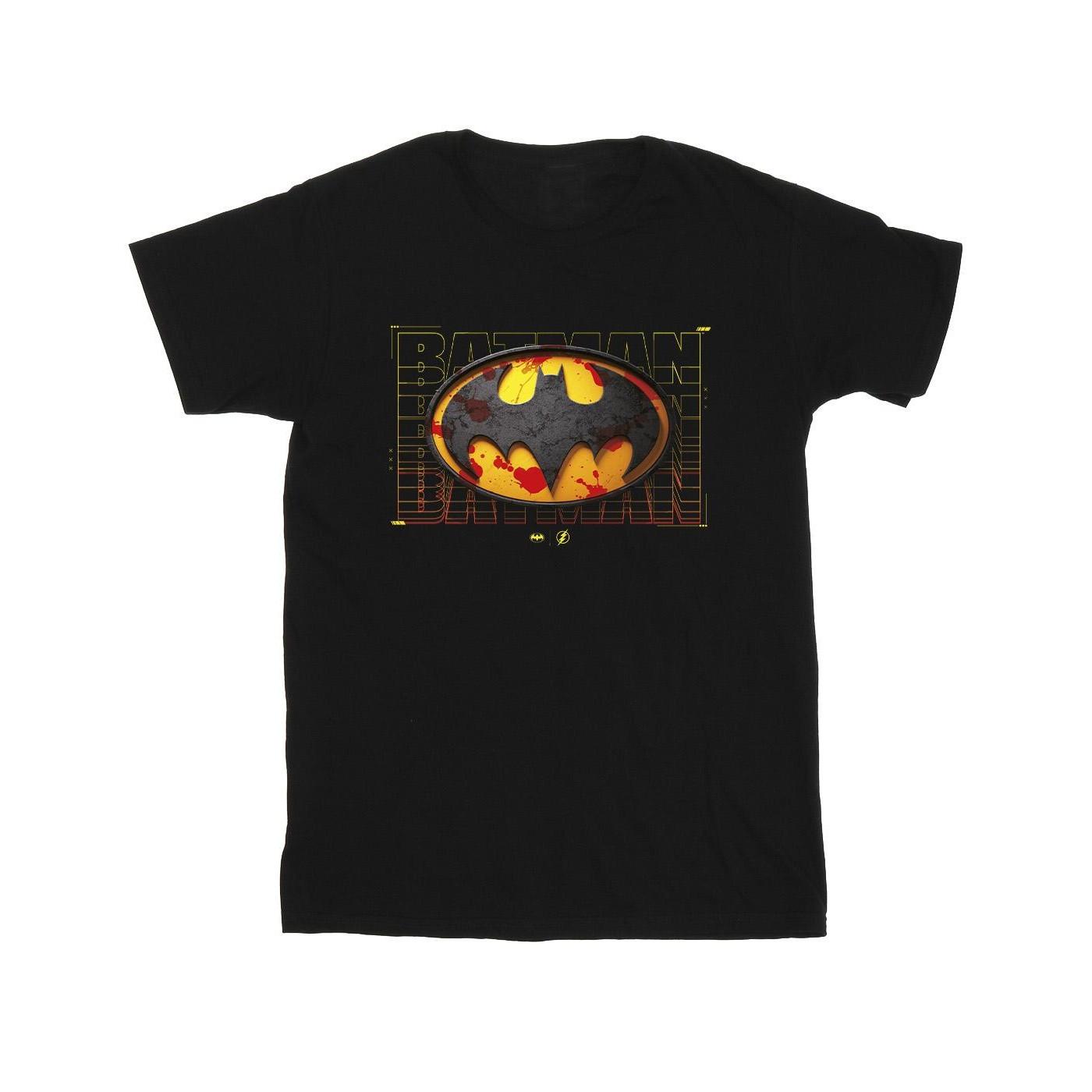 Image of The Flash Batman Red Splatter Tshirt Herren Schwarz M