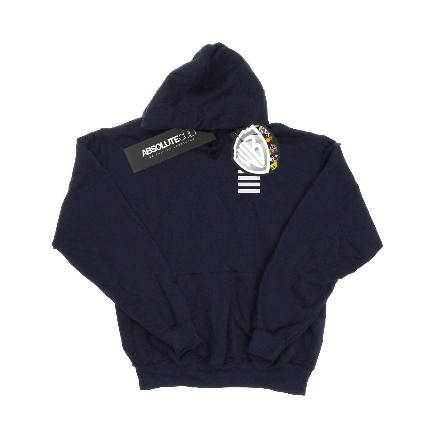 Image of Tweety Pie Striped Faux Pocket Kapuzenpullover Herren Marine S
