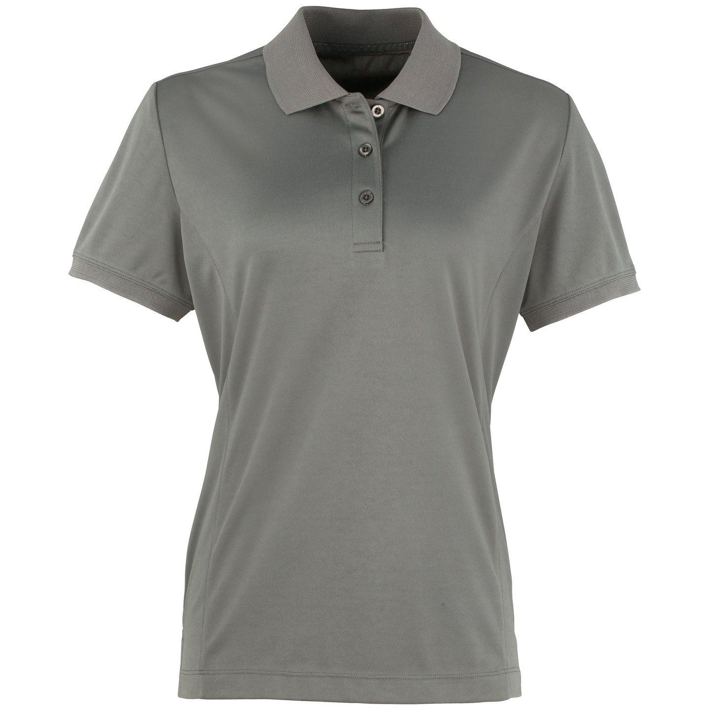 Image of Coolchecker Piqué Poloshirt Polohemd, Kurzarm Damen Grau XS