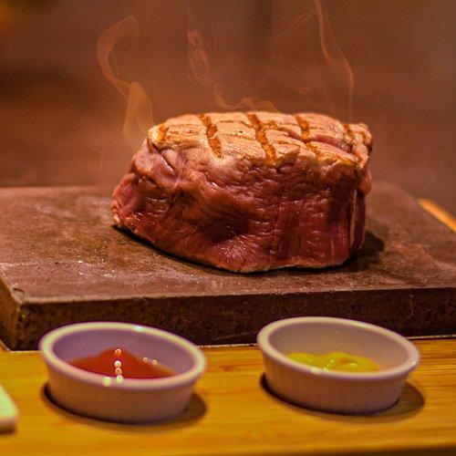 Image of Hot Stone, Pommes Frites, Wein, Dessert & Prosecco (für 2 Personen) Unisex