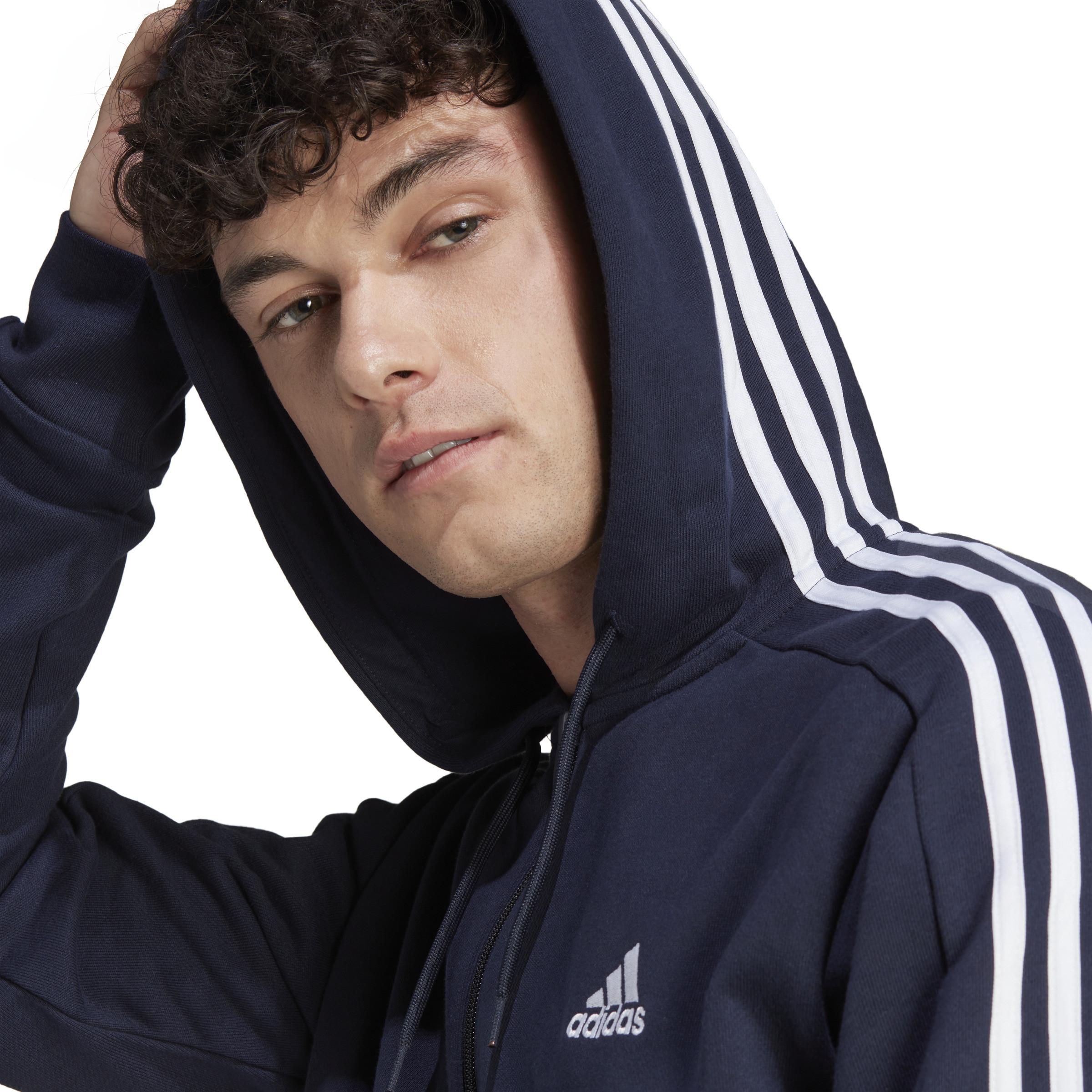 adidas  Sweatshirt à capuche zippé  3-Stripes Essentials French Terry 