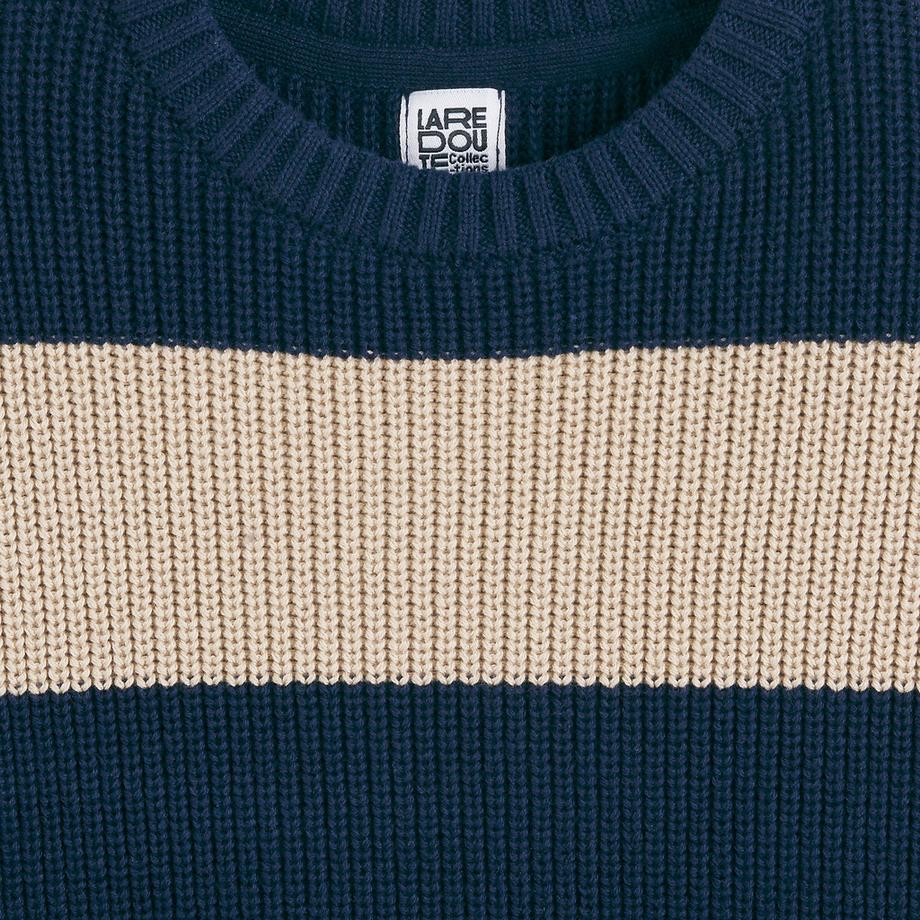 La Redoute Collections  Pull col rond rayé en grosse maille 