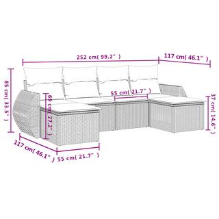 VidaXL Garten sofagarnitur poly-rattan  