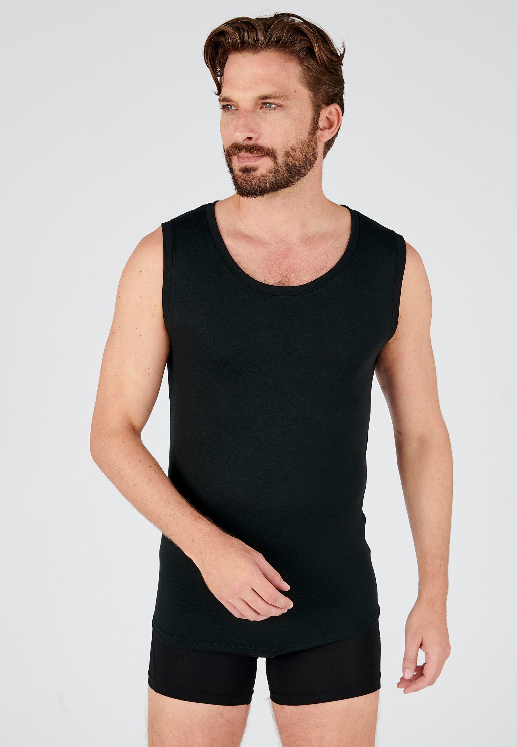 Image of Thermolactyl-trägershirt Aus Mikrofaser, Mit Entspannungs-effekt, Wärmegrad Soft 2. Herren Schwarz M