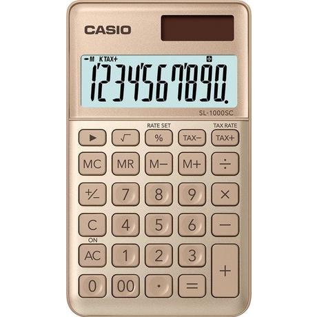 CASIO CASIO Taschenrechner BIC SL1000SCG 10-stellig gold  