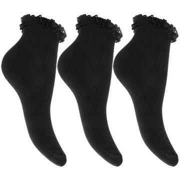 Socken mit Rüschen Abschluss (3er Pack)