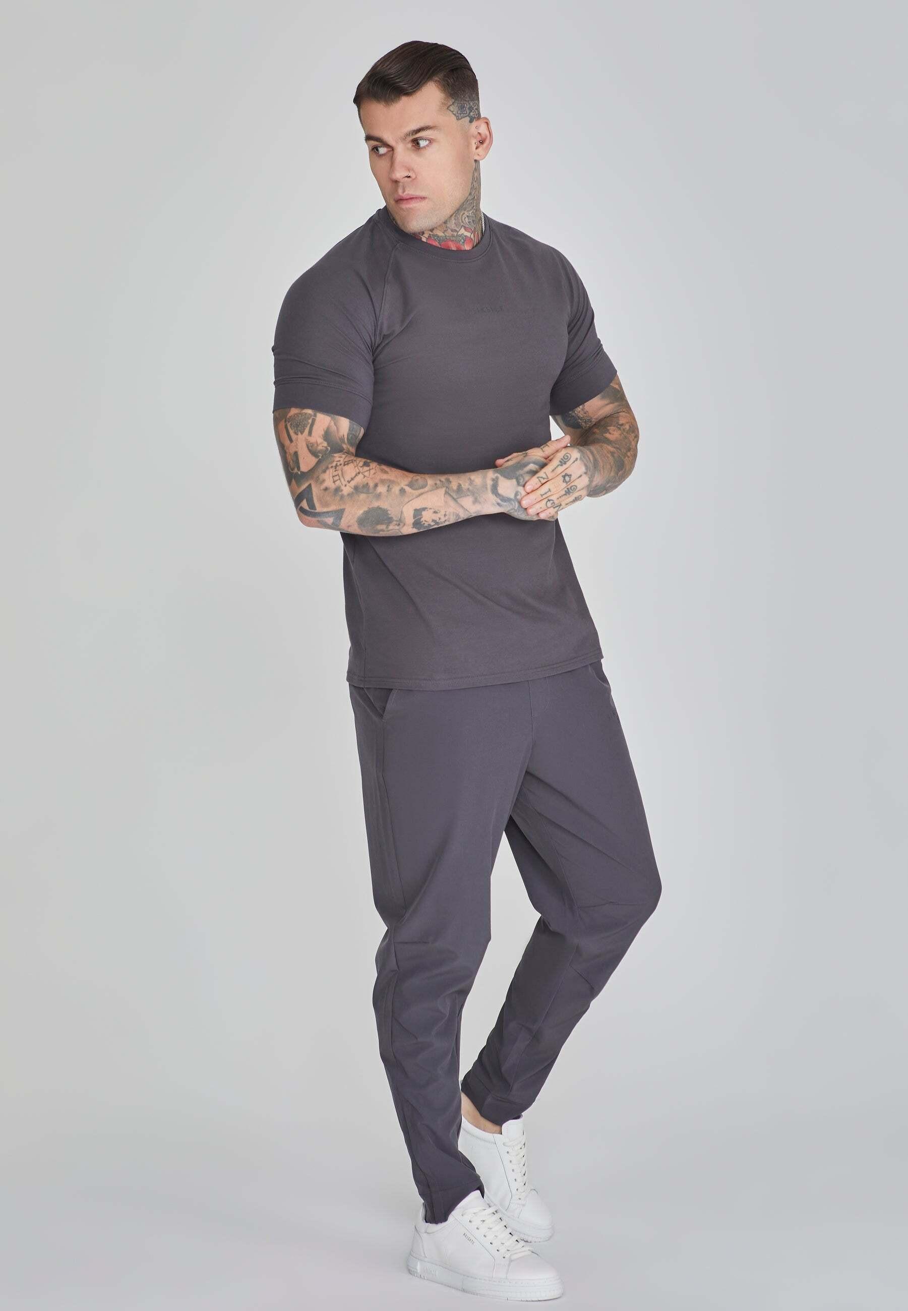 Sik Silk  T-Shirt Smart T-Shirt in Dark Grey 