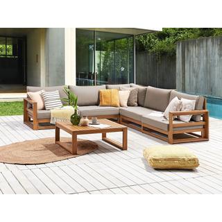 Beliani Set lounge pour jardin en Bois d'acacia certifié FSC® Scandinave TIMOR  