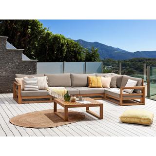 Beliani Set lounge pour jardin en Bois d'acacia certifié FSC® Scandinave TIMOR  