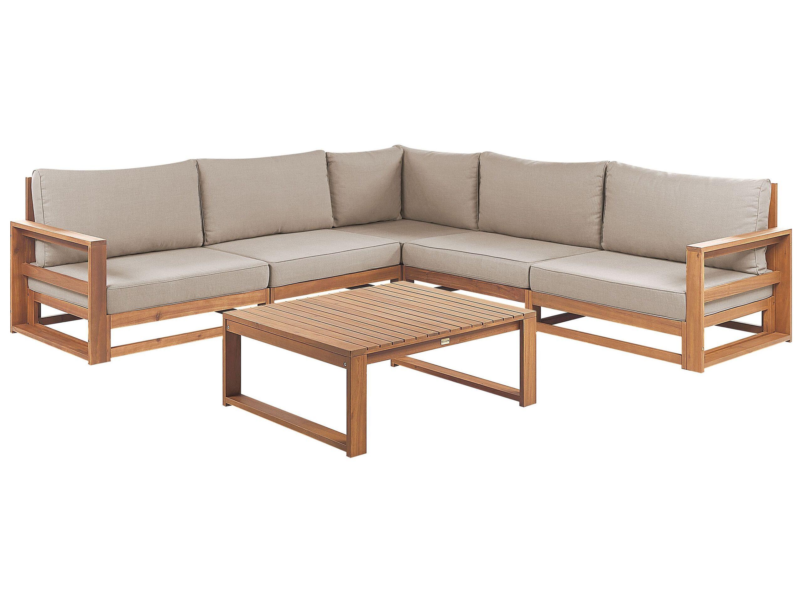 Beliani Set lounge pour jardin en Bois d'acacia certifié FSC® Moderne TIMOR  