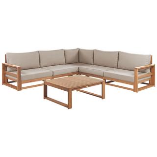 Beliani Set lounge pour jardin en Bois d'acacia certifié FSC® Scandinave TIMOR  